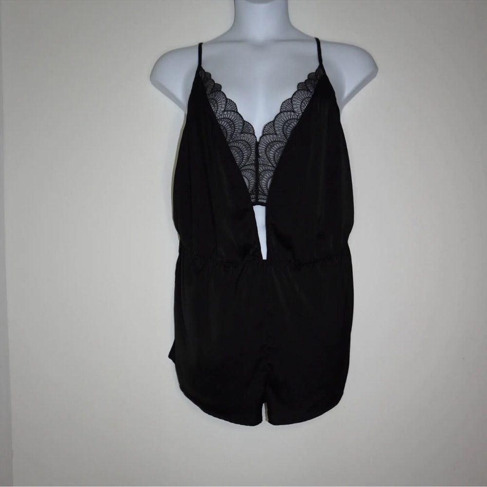 Bluebella Black Lace Trim Cutout Adjustable Straps One Piece 
Size: 14 New